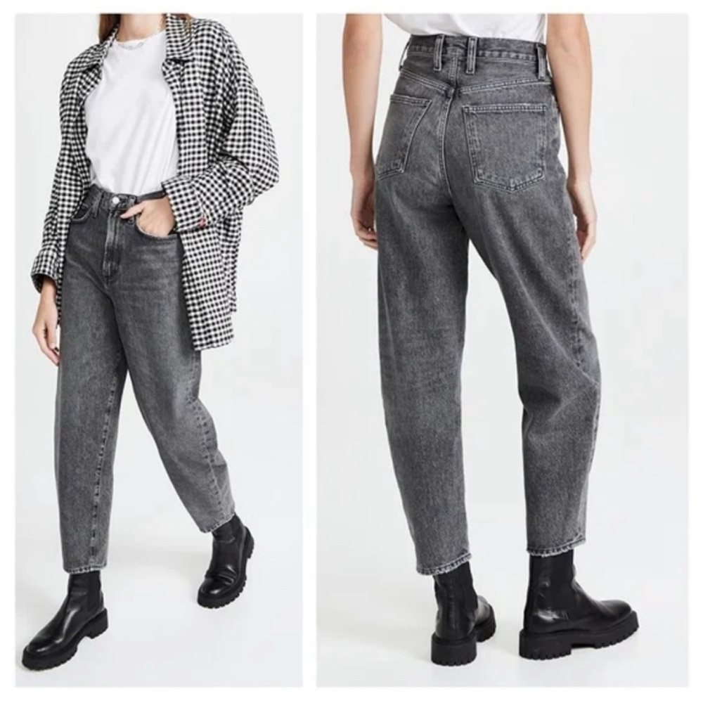 Agolde Grey Balloon Loose Jeans